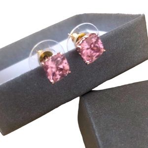 Fancy Pink CZ stud Earrings